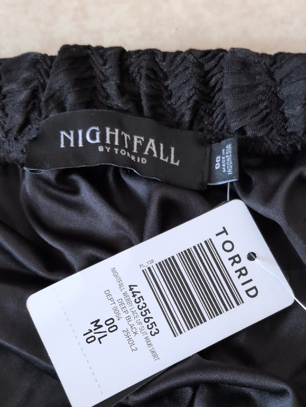 Nightfall By Torrid Lace-Up Maxi Skirt Size 00 NWT - Picture 4 of 4